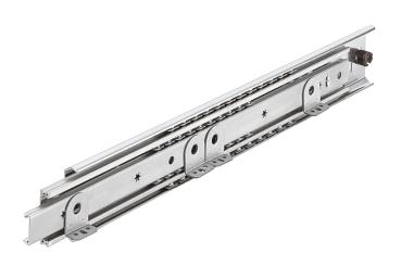 Preview: Schubladenführung bis 129kg, Vollauszug, Stahl, seitliche Montage